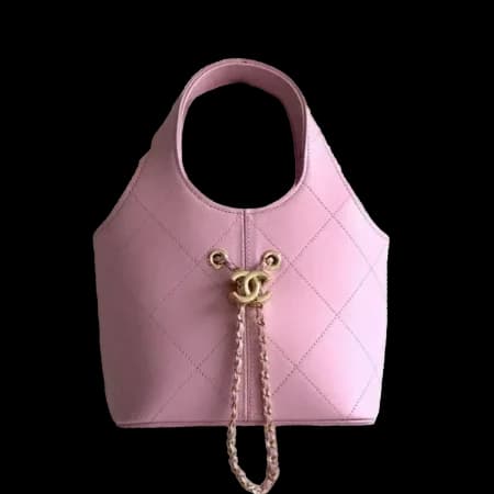 Front product image of Chanel Quilted Shopping Tote Pink Bag