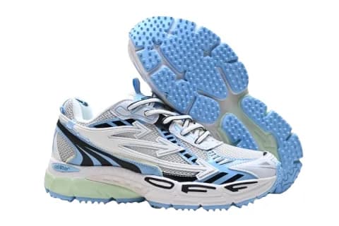 Off-White Be Right Back Blue/White footwear product reference on a clean background