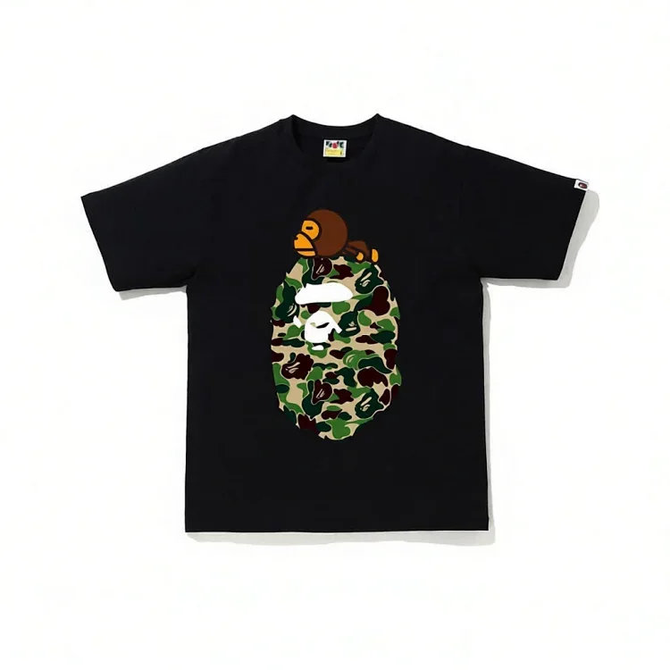 BAPE ABC Camo Milo On Ape Head T-shirt product reference on a clean white background