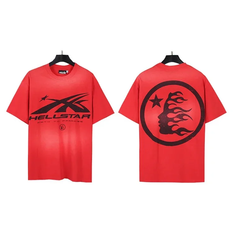 Hellstar Sports Logo Red Gel Tee T-shirt product reference on a clean white background
