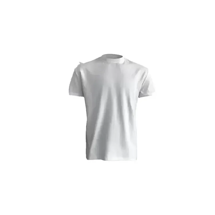 Pure white short-sleeve shirt T-shirt product reference on a clean white background