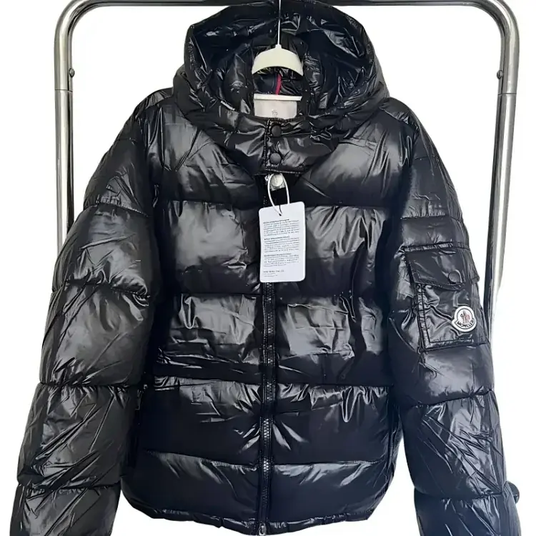 Moncler Ecrins Glossy Down Jacket — Navy product reference on a clean background