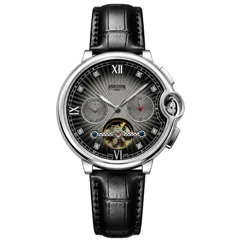 Ballon Bleu de Cartier — Grey Dial / Black Strap product reference image