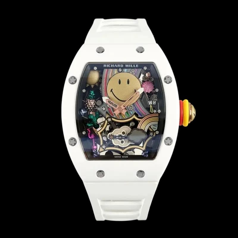 Richard Mille RM 88 — Multicolor Dial / White Strap product reference image