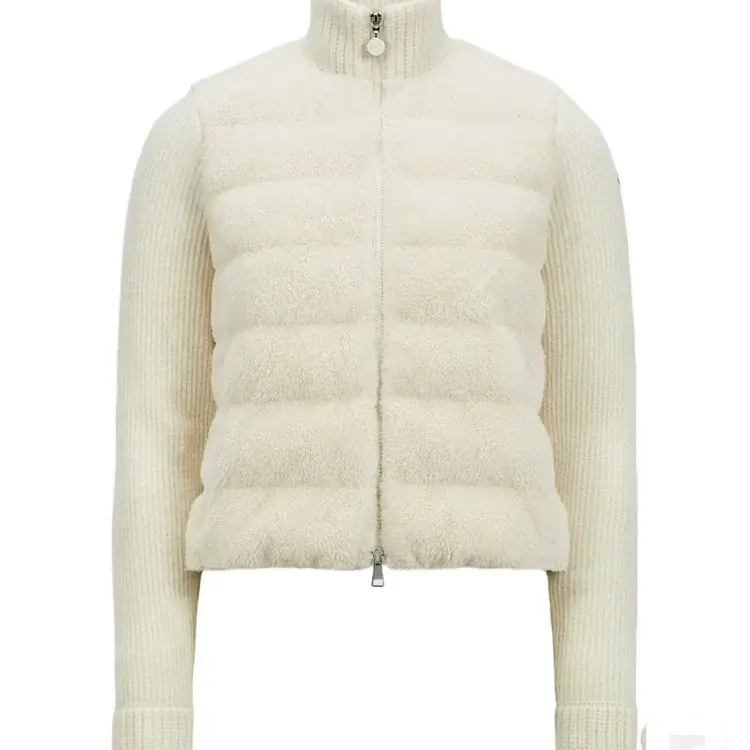 Moncler Padded Teddy & Wool Zip-Up Cardigan product reference image