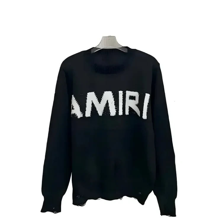 AMIRI Logo Crewneck Sweater — Black product reference image