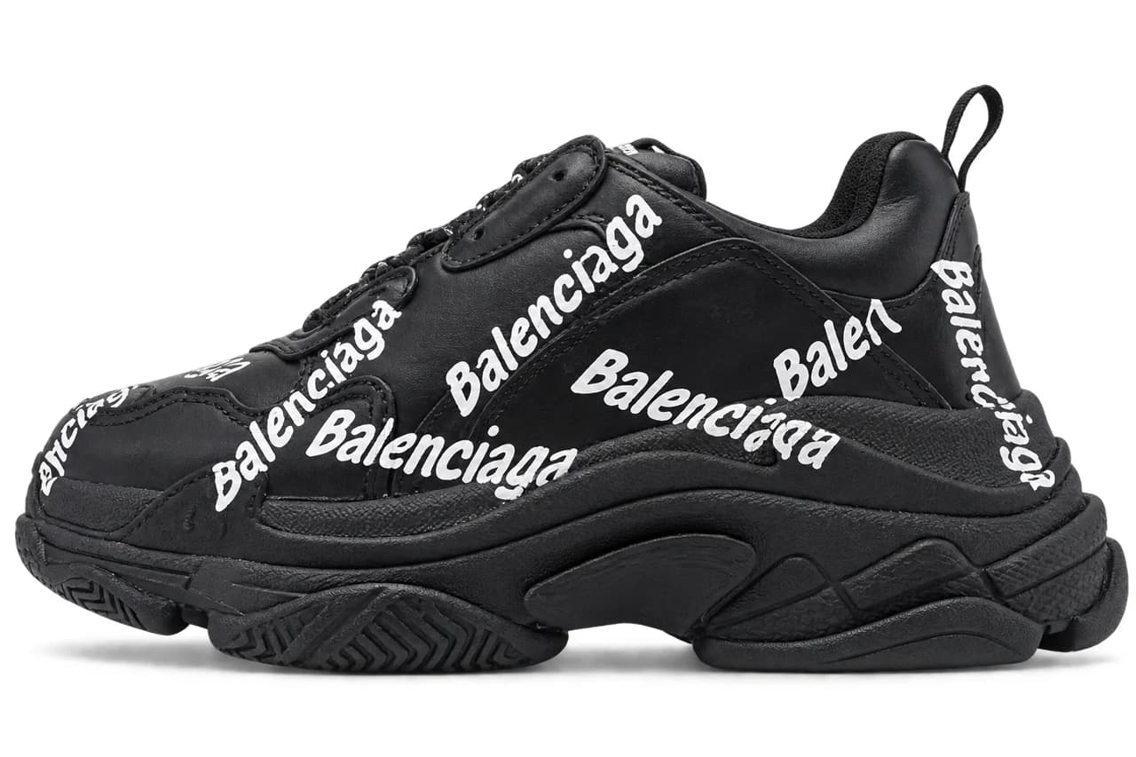 Balenciaga Triple S Black Large Allover Logo product reference image