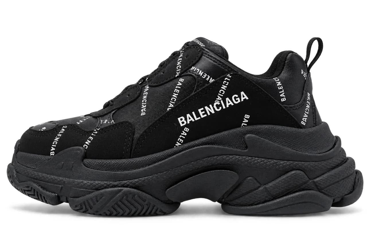 Balenciaga Triple S Black Small Allover Logo product reference image