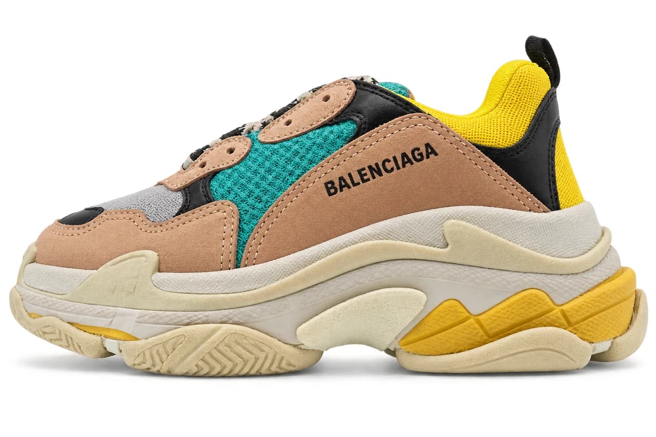 Balenciaga Triple S Tan, Teal & Yellow product reference image
