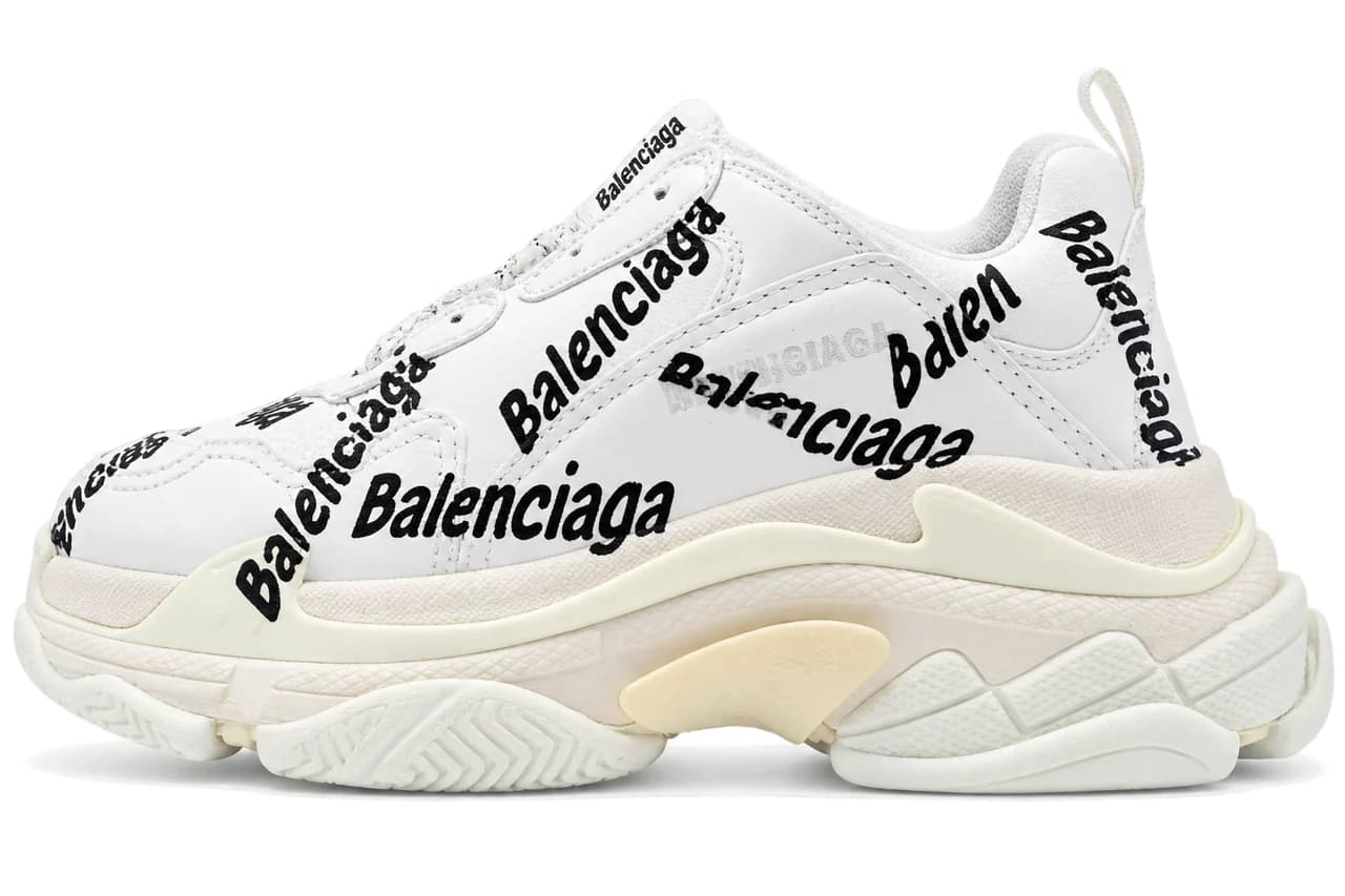Balenciaga Triple S White Large Allover Logo product reference image