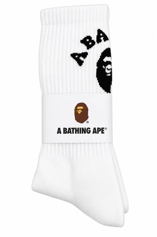BAPE Ape Head Logo Socks — White product reference image