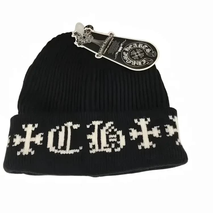 Chrome Hearts Black Cross Knit Beanie product reference image