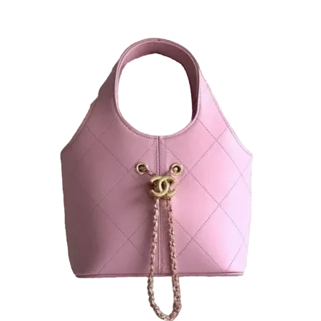 Front product image of Chanel Quilted Shopping Tote Pink Bag