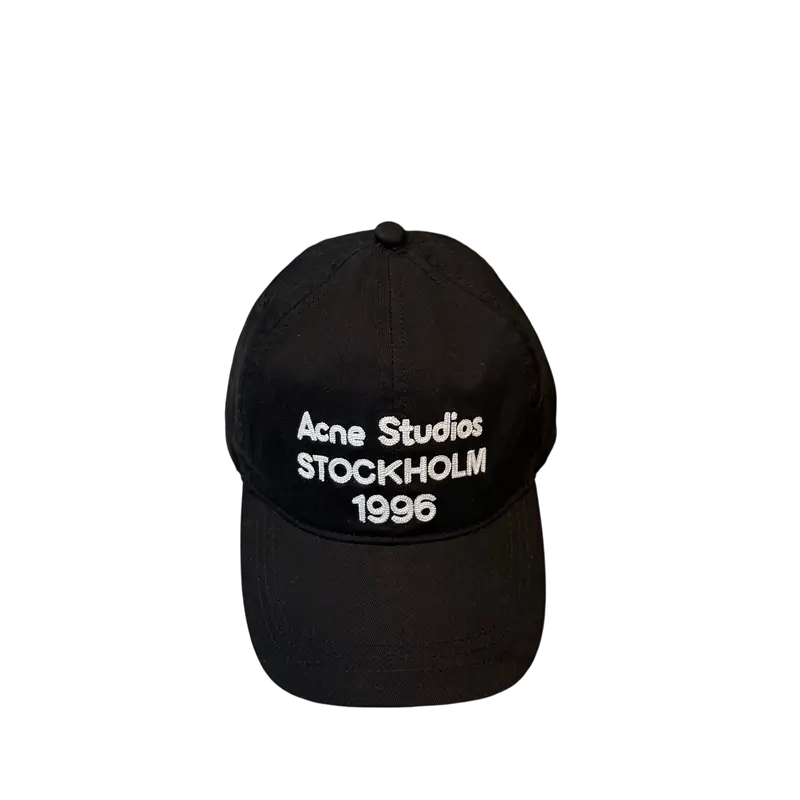 Acne Studios Stockholm 1996 Cap — Black product reference on a clean background