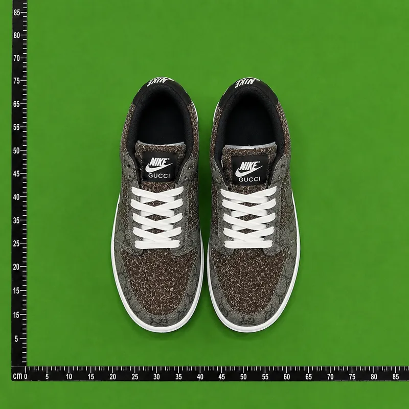 QC photo reference for Gucci x Nike Shoes