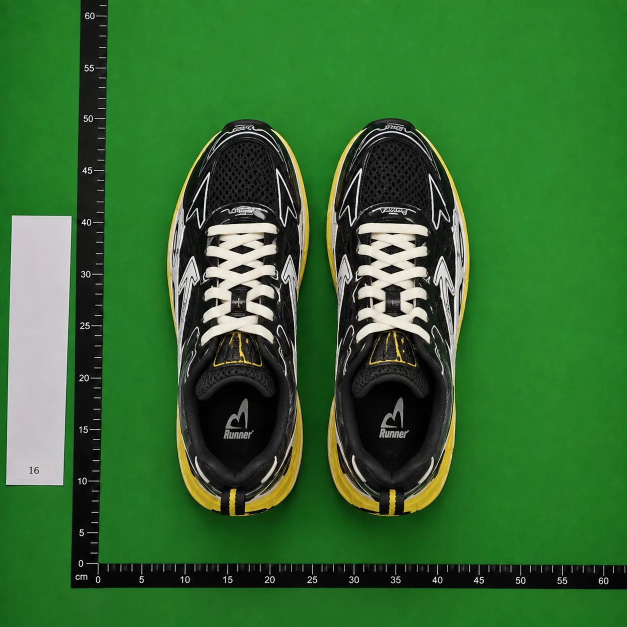 QC photo reference for Off-White Be Right Back Black/Yellow