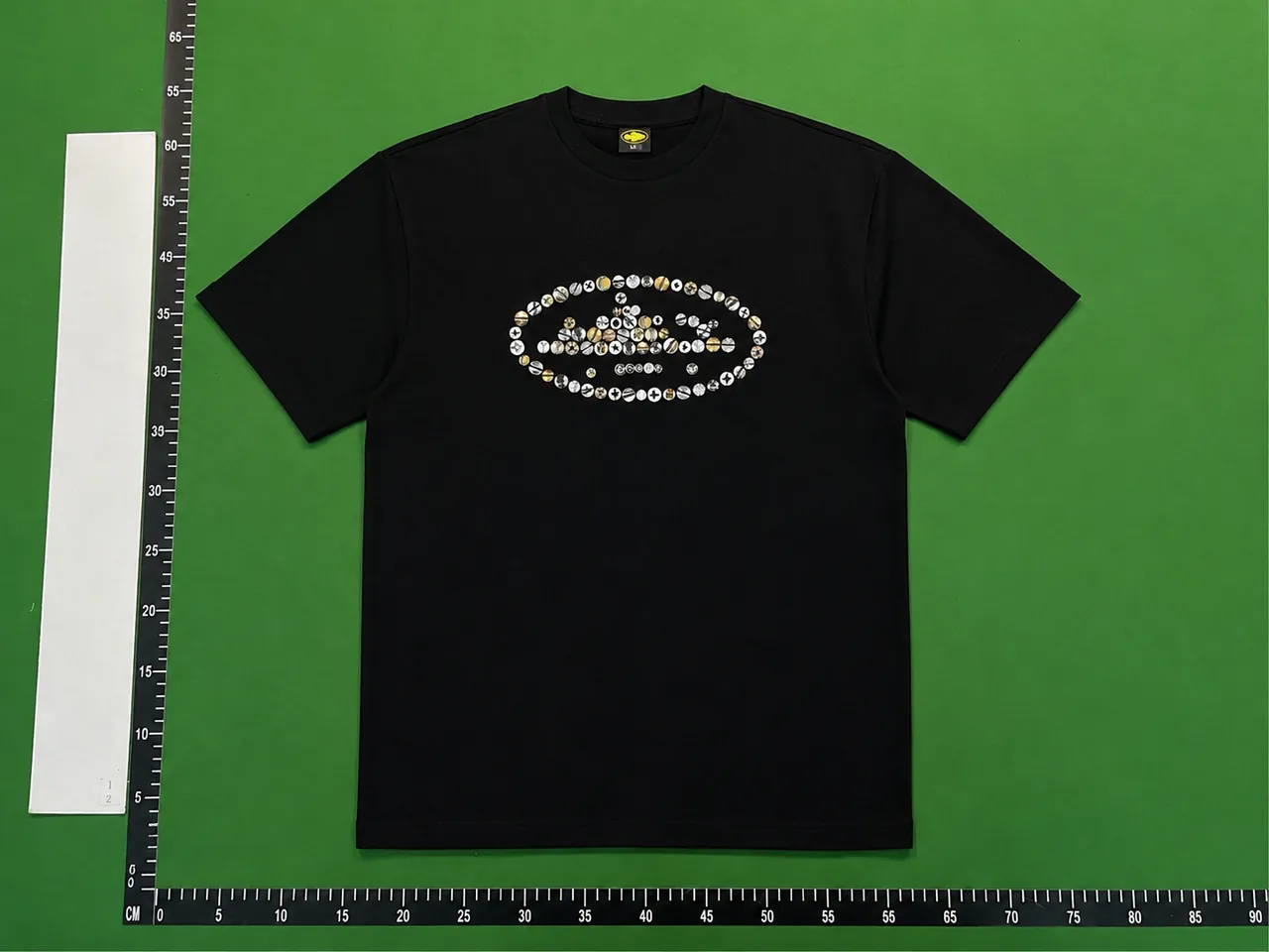 QC photo reference for Screws Island Tee