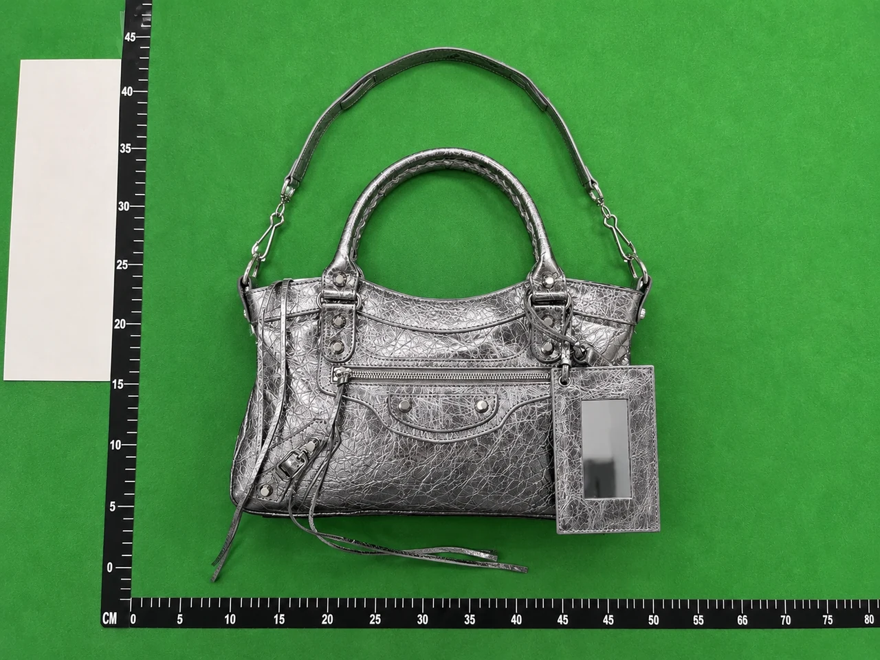 QC photo reference for Balenciaga Le City Firsti — Metallic Silver