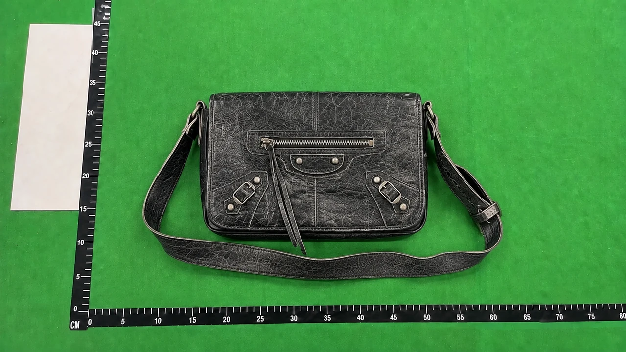 QC photo reference for Balenciaga Le City Flap Messenger — Black